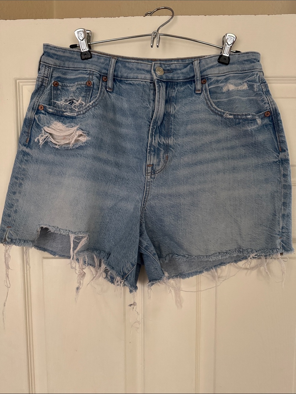 American Eagle High Rise 90s BF Denim Shorts